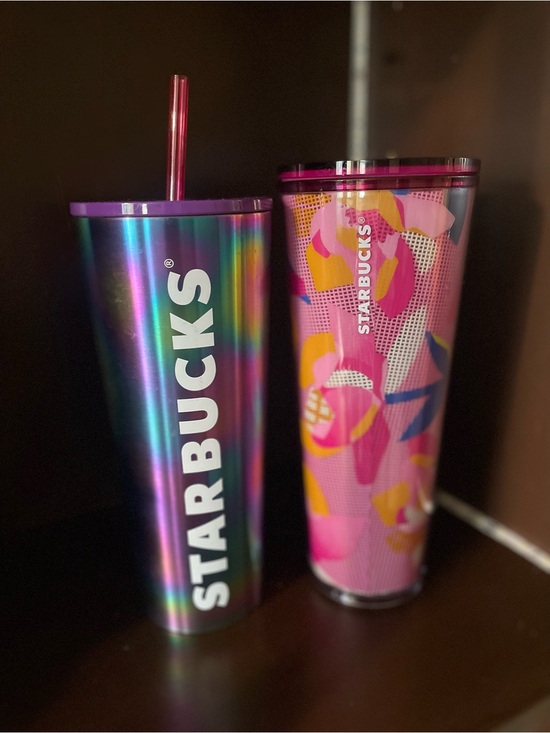 Starbucks Other - 2 Starbucks 24 oz Tumbler Bundle Floral & Iridescent